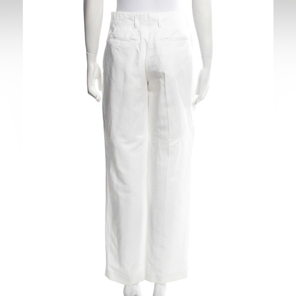 Dries Van Noten white cotton straight leg pants - Picture 2 of 2